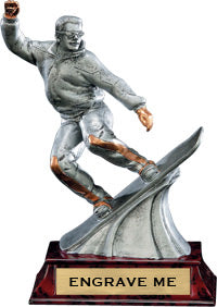 Snowboarder Signature Series Resin Trophy - Male [SSR6-SNWBM]