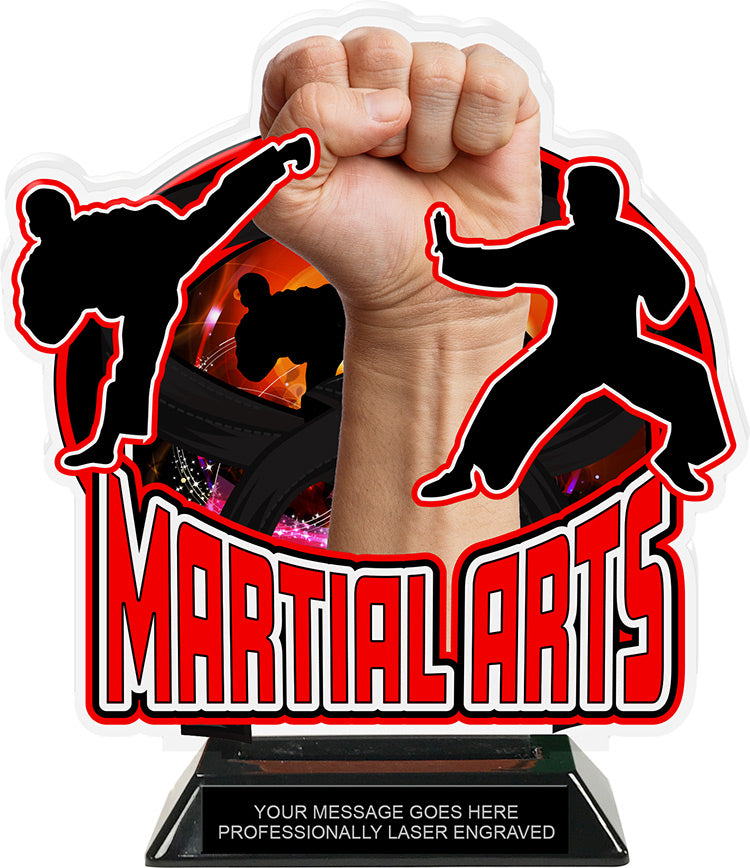Martial Arts Colorix-T Acrylic Trophy- 8.25 inch [TACR8-MA-Q]
