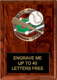 5"x7" Baseball Dimensional Color Plaque [PEM5-BS]