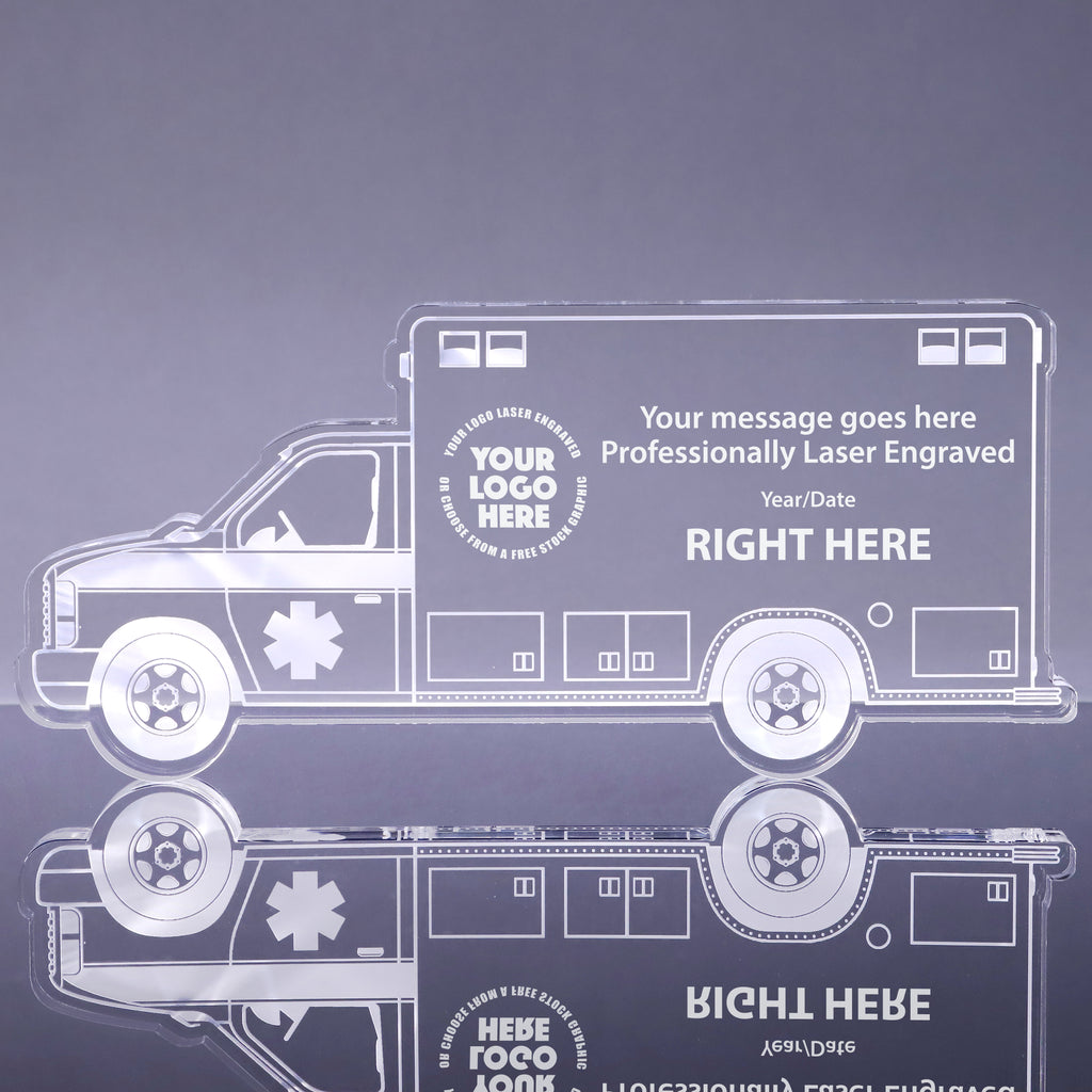 Ambulance Acrylic Award - 8 inch [AAMB758-Q]