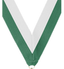 7/8 x 30 in. Green & White Neck Ribbon [NKRB-3029]