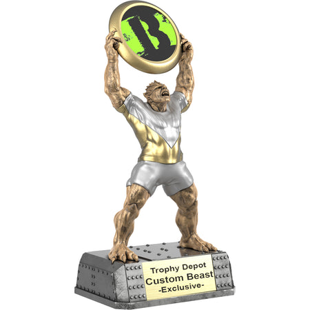Custom Insert Holder Beast Sculpture Trophy - 9.25 inch [BXST9-i]