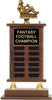 Gold Finish Fantasy Football Walnut Finish Perpetual Trophy [TPP22-FFB-G]
