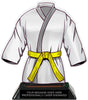 Martial Arts Uniform Colorix-T Acrylic Trophy- Yellow [TACR7-JSY-MA-YLW-Q]