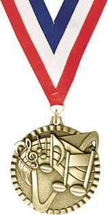 2" Music Gold Victory Medal [MVY2-MC]