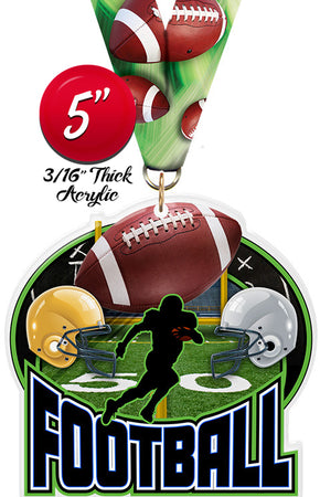 Football Colorix-M Acrylic Medal [MACR5-FB-Q]