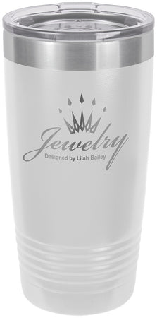 Polar Camel 20 oz. Ringneck White Vacuum Insulated Tumbler w/Clear Lid [TVIJ214]