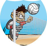 Volleyball Male Pee Wee Shield Insert [SH-3729]