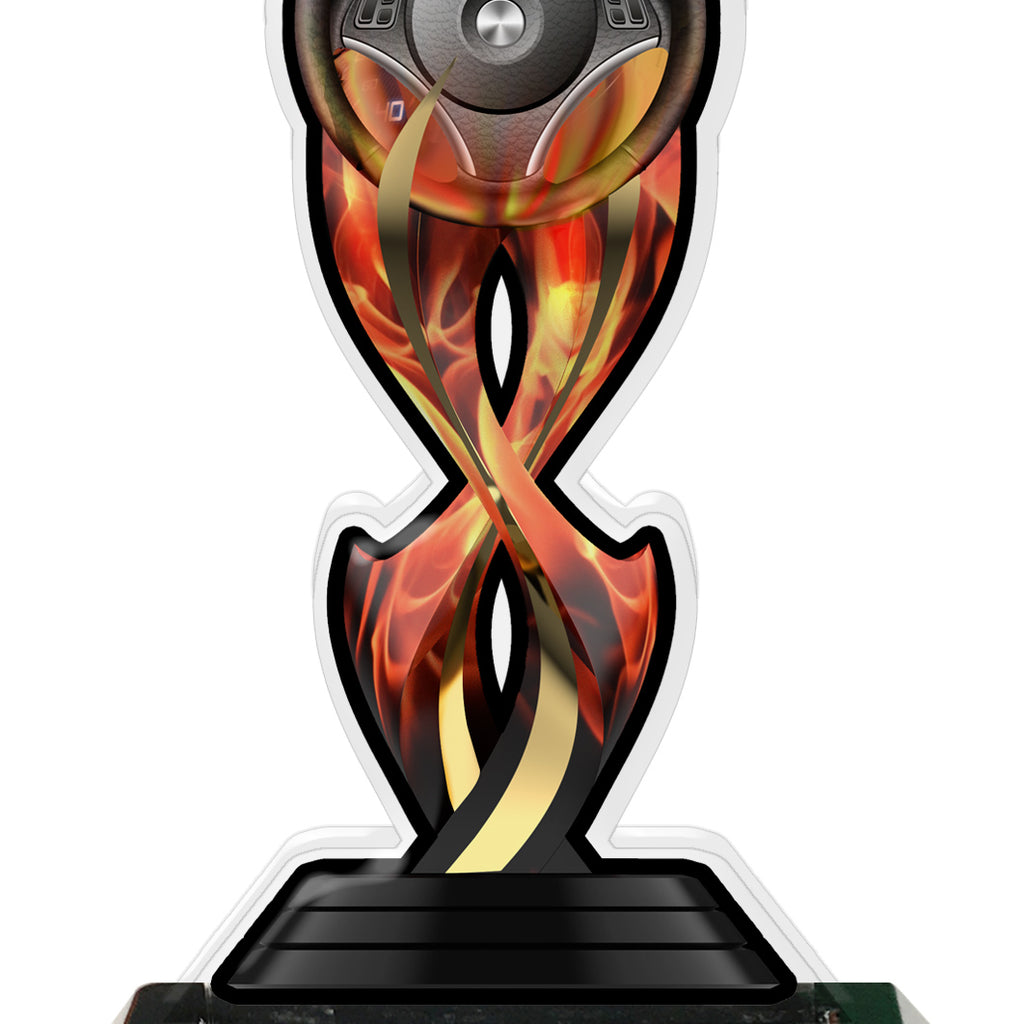 Auto Racing Tribal Flames Colorix-T Acrylic Trophies
