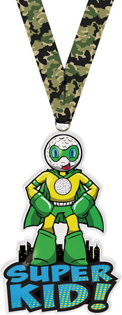 Exclusive Golf Super Kid Acrylic Medal- 4 inch [MACR4-SHKD-GLM-Q]