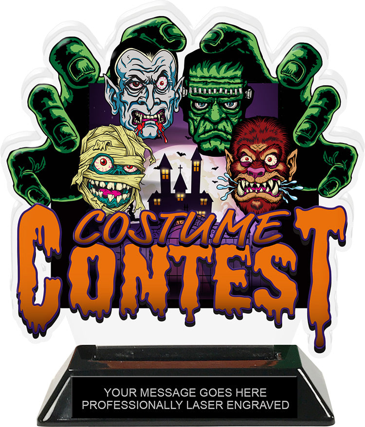 Halloween Costume Contest Colorix-T Acrylic Trophy - 6.25 inch [TACR6-HLWN-COCO-Q]
