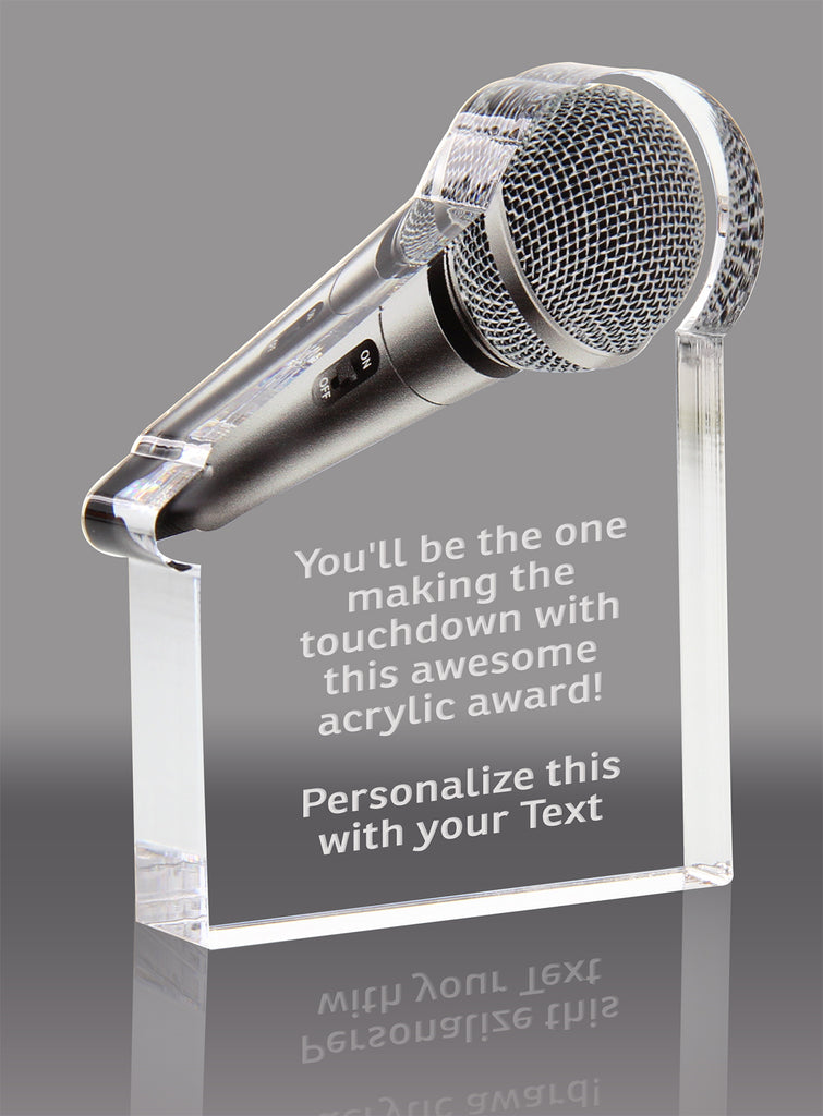 Microphone Acrylic Award- 4x5 inch [AMIC-5-Q]