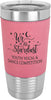 Polar Camel 20 oz. Ringneck Pink Leatherette Vacuum Insulated Tumbler [JTML-527]