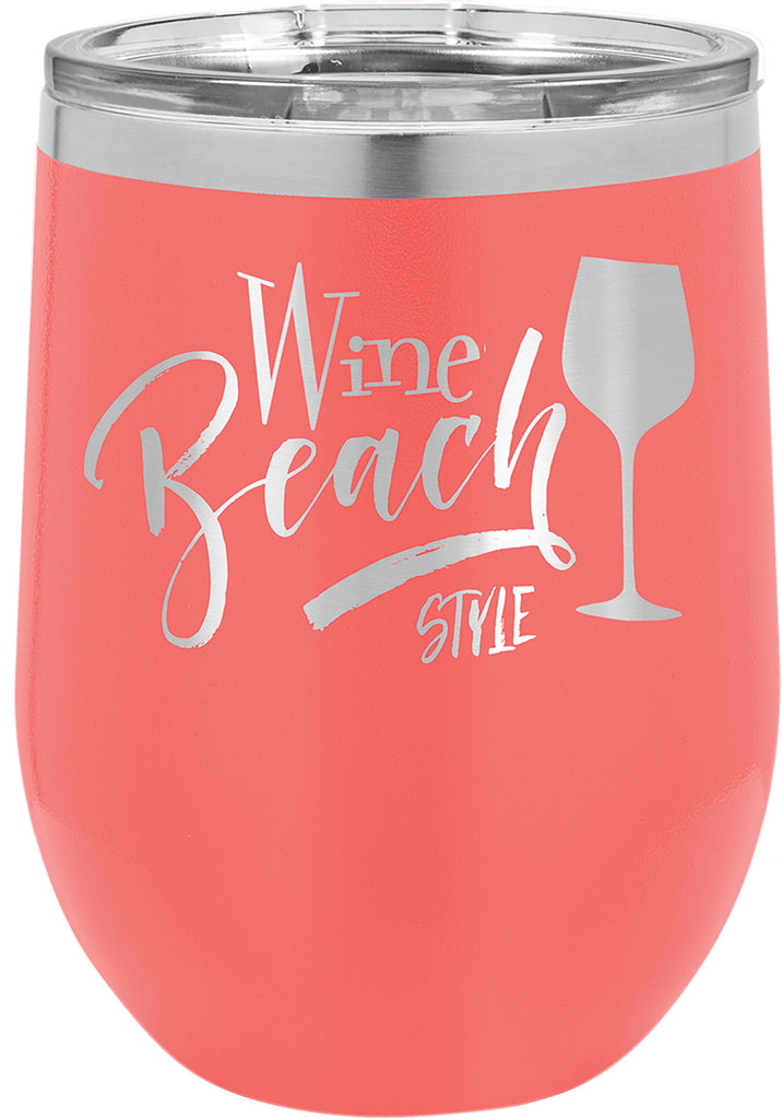 Polar Camel Vacuum Insulated Stemless Wine Glass - Coral [SWGJ8-CRL]