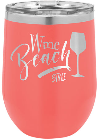 Polar Camel Vacuum Insulated Stemless Wine Glass - Coral [SWGJ8-CRL]