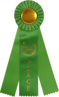 5th Place Triple Streamer Rosette Ribbon [R10R3-5TH]
