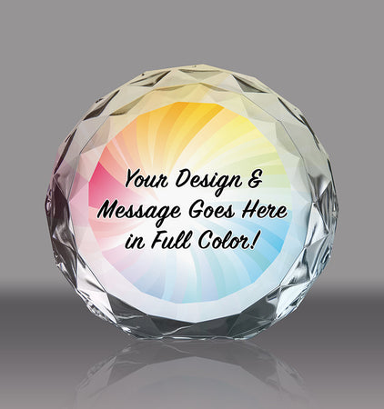 Custom Color Satellite Crystal Award - 4.75 inch [CFMFC-475-FC-X]