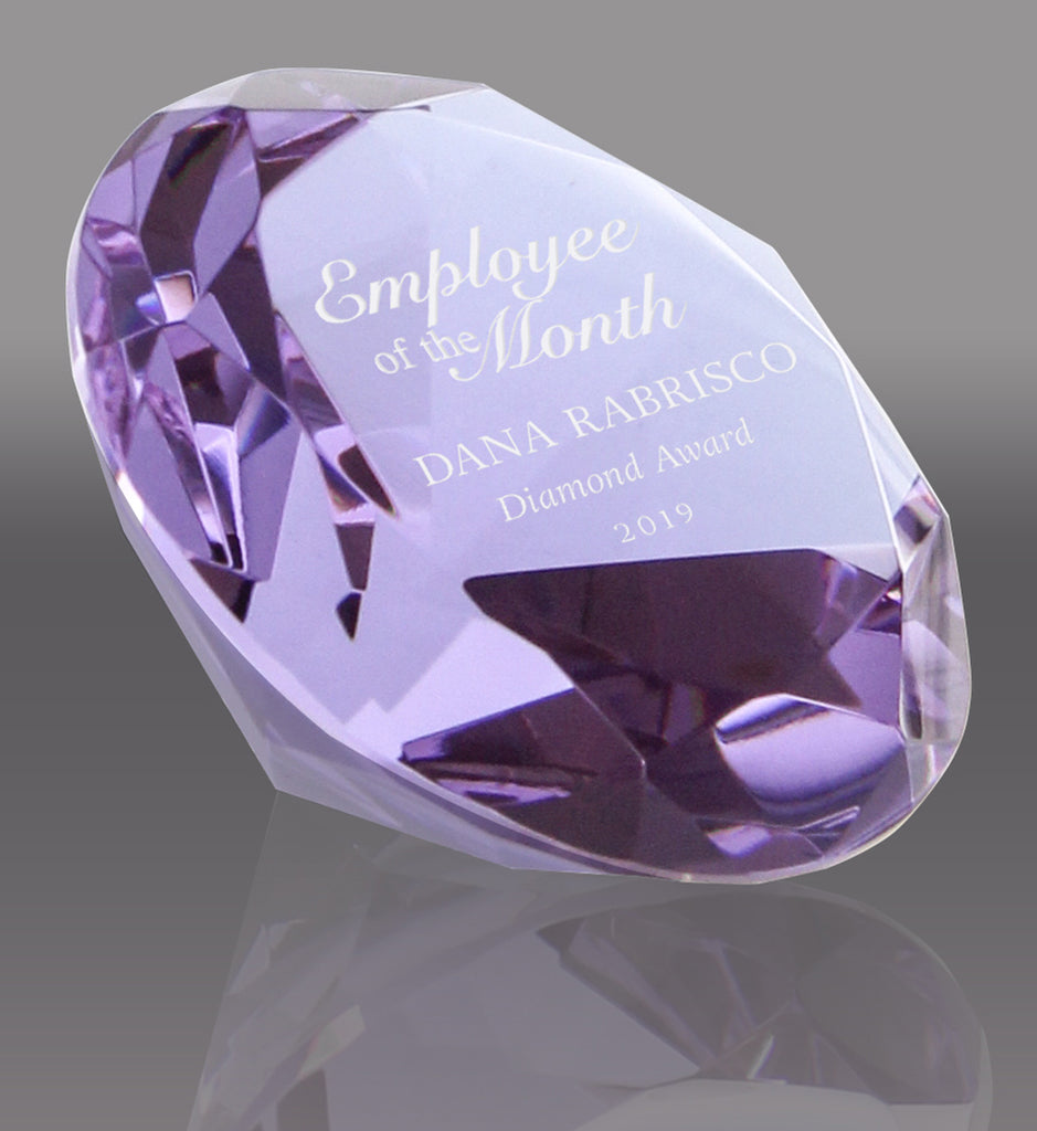 Amethyst Purple Crystal Diamond Paperweights