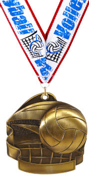 Volleyball Sculpted 3D Medal [M25G-VB]