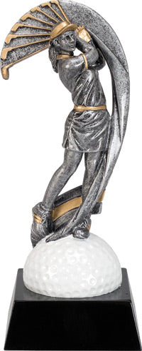 Golf Female Motion Xtreme Resin Trophy