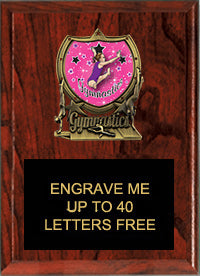 Gymnastics Sport Shield Plaque [PSHLD68-GG]