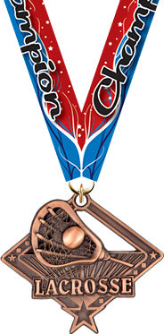 Lacrosse Diamond Star Medal - Bronze [MDS2-LC]