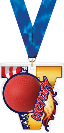 Kickball Victory Colorix Acrylic Medal [MACR2-V-KKBL-Q]
