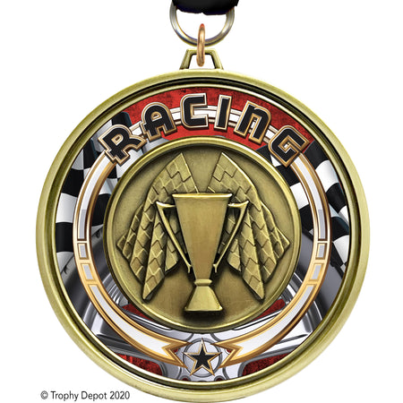 3" Eclipse Insert Medal - Racing - TD Exclusive! MEL1-RC