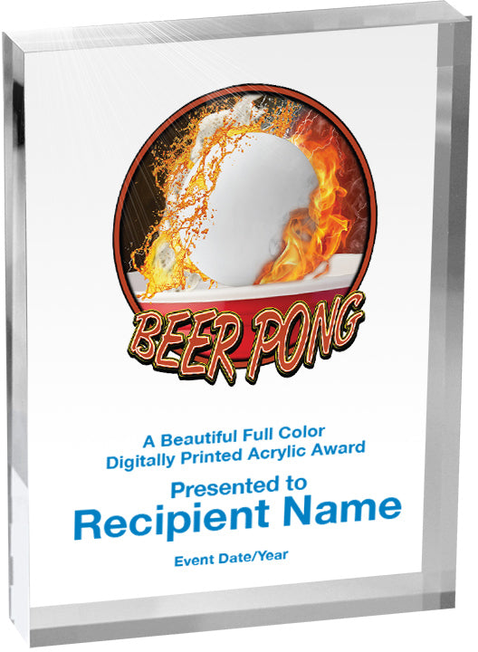 Beer Pong Vibrix Acrylic Award [ACB68V-BRPNG]