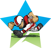 Football: Pee-Wee Star Insert [ST-3414]