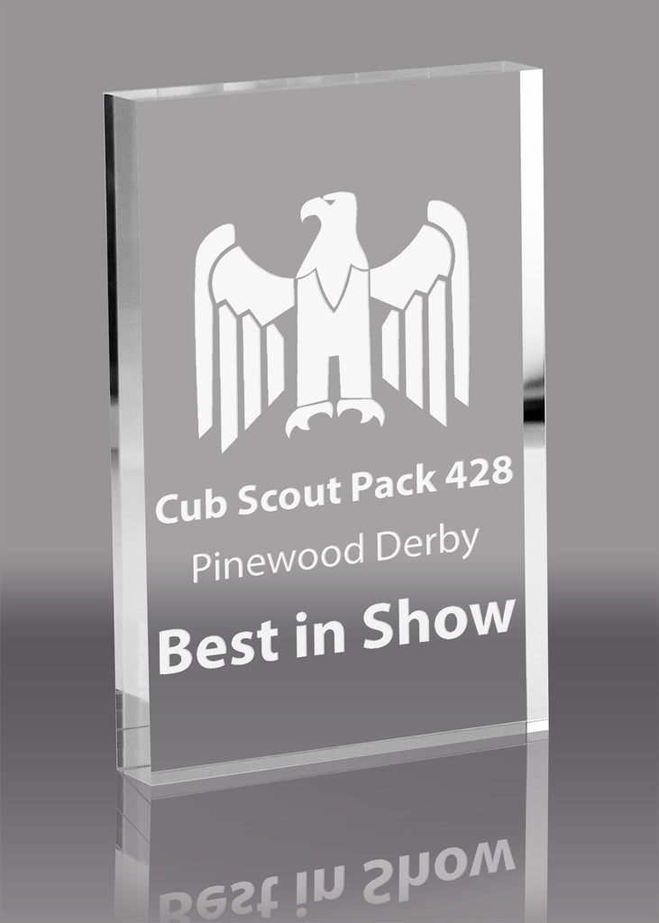 Vertical Clear Acrylic Block [A46BV-4X6]