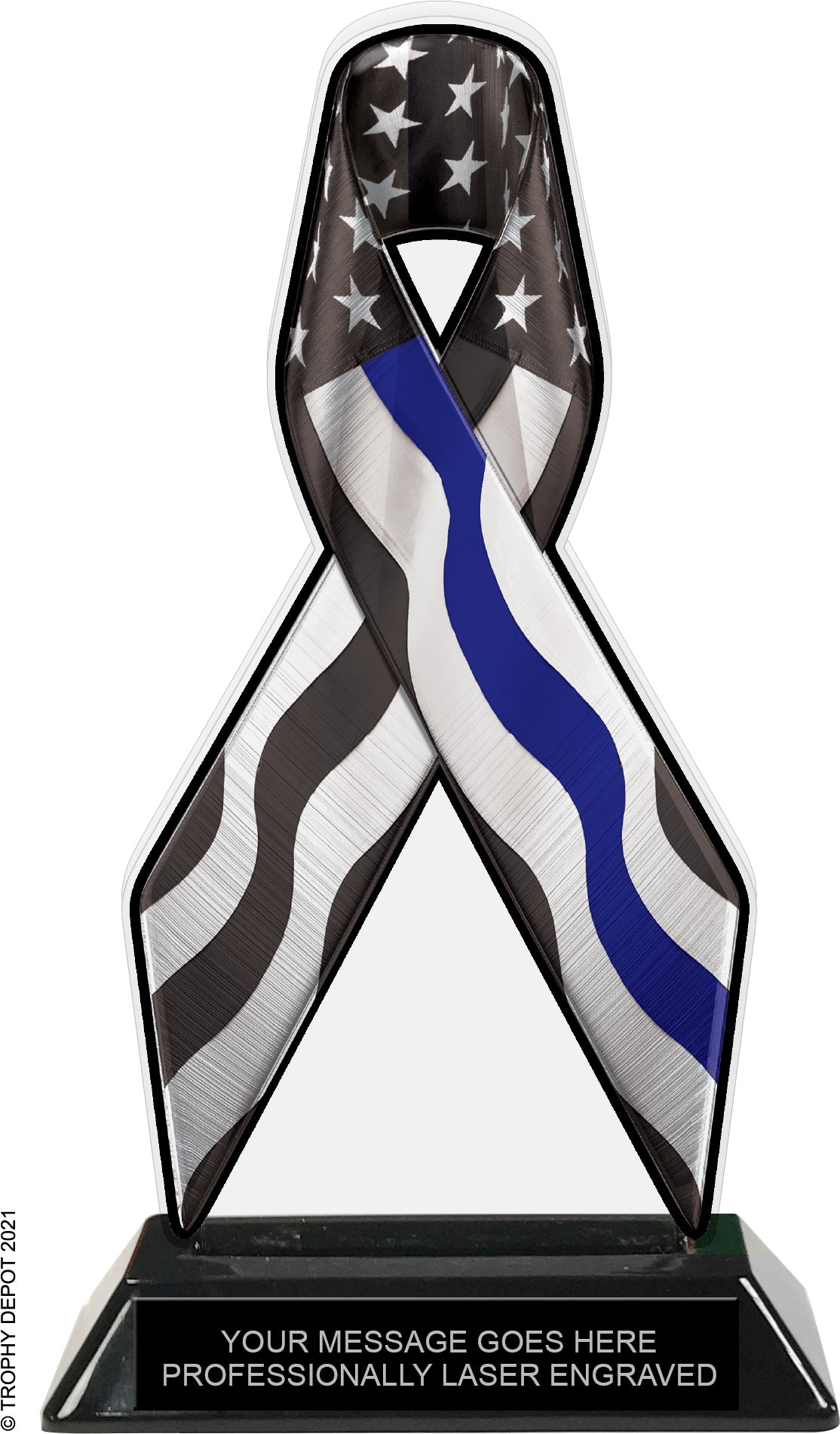 Blue Line Ribbon Colorix-T Acrylic Trophy - 8 inch [TACR8-RBN-BLULN-Q ...