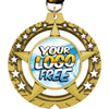 Custom Jumbo Star Round Insert Medal [MXS723]