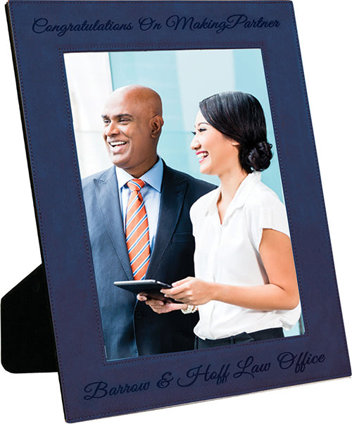 10.75 x 12.75 Blue Laserable Leatherette Picture Frame [PLLF810-6810]
