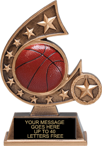 Basketball Comet Resin Trophies [RCOM5-BK]