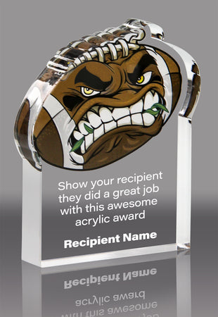 Football Krunch Acrylic Award- 5x6 inch [AKRCH-FB-56-Q]