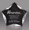 Acrylic Clear & Black Luminary Star - 7 inch [ALSB7C]