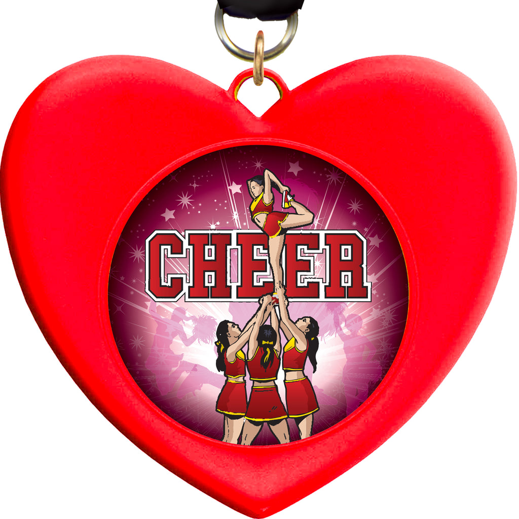 Heart Insert Medals - Red [M3HRT-RED]