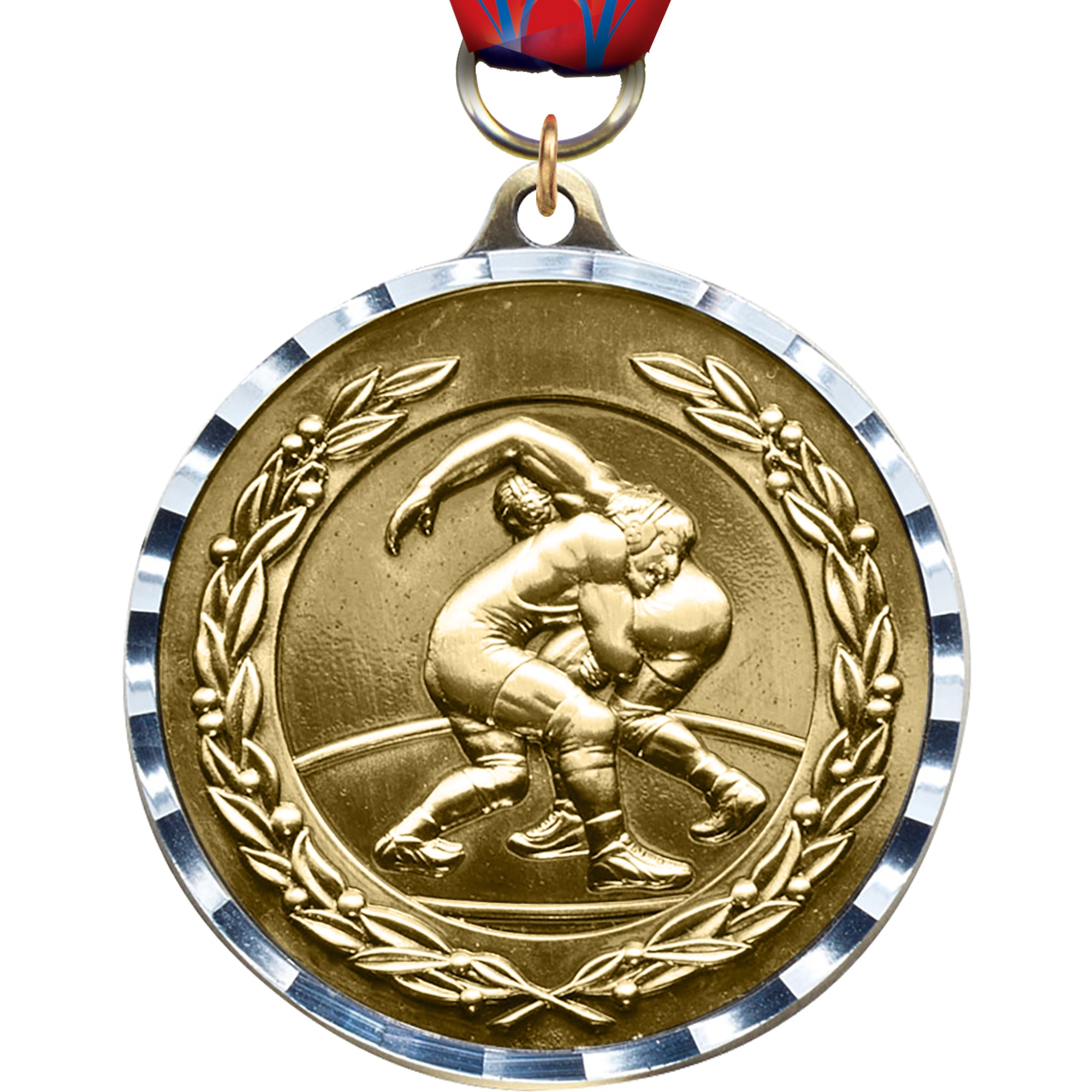 2.75 inch Wrestling Diecast Medal with Diamond Cut Border [MM275DC-WS ...
