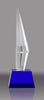 Crystal Faceted Obelisk Award on Blue Pedestal Base [CJ533S-9]