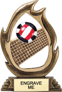 Volleyball Flame Color Resin Trophy [RMFC7-VB]