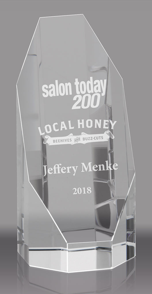 Optical Crystal Octagon Tower Award- 5 inch [COT5]