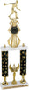 Bowling Sport Color Riser Two-Post Trophy [T2PCSR24-BW]