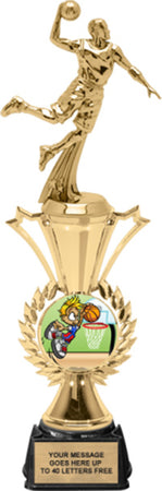 Basketball Insert Holder Radiance Riser Trophy [TPWSBR-i-BK]