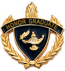 Honor Graduate 3D Enameled Scholastic Pin [PCM-WRT-HNRGD]