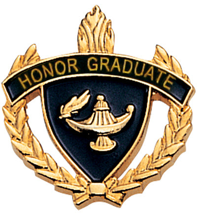 Honor Graduate 3D Enameled Scholastic Pin [PCM-WRT-HNRGD]