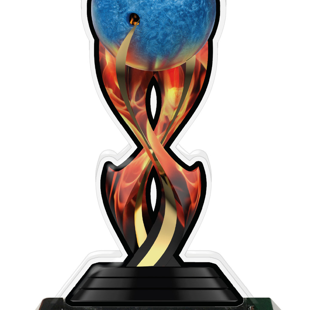 Bowling Tribal Flames Colorix-T Acrylic Trophies