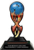 Bowling Tribal Flames Colorix Acrylic Trophy- 7 inch [TACR7-TF-BW-Q]