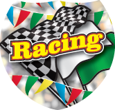 Auto/ Racing Flags Shield Insert [SH-3723]