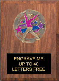 5"x7" Gymnastics Dimensional Color Plaque - Female [PEM5-GF]